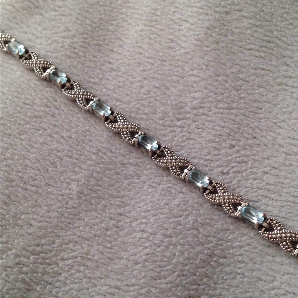 Topaz And Silver Bracelet